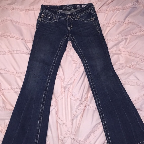 Miss Me Bootcut Jeans w/ Fleur de Lis - Picture 3 of 4